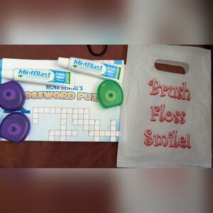 MintBlast Cool Mint Toothpaste Tube with Floss Dispensers